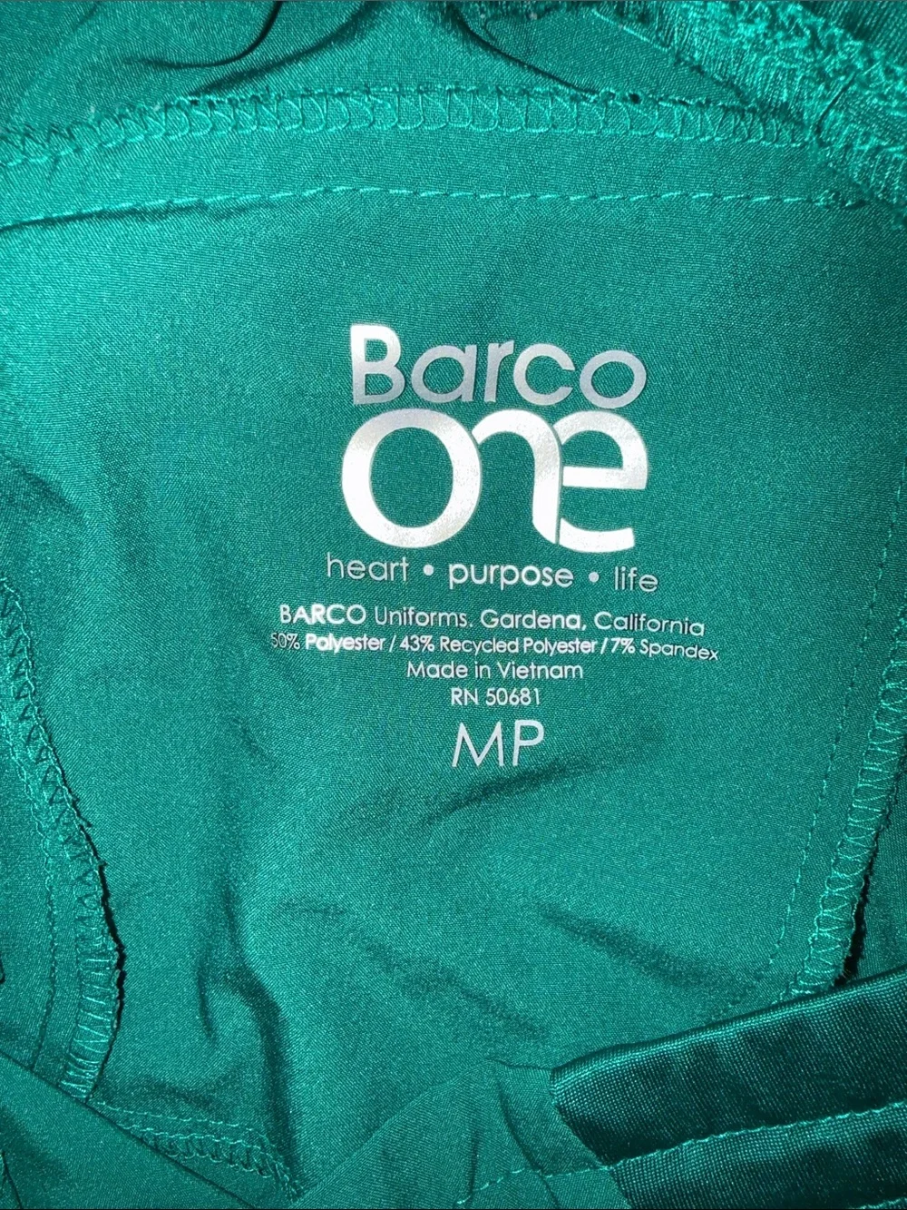 Barco Uniforms Teal Medical Scrub set Green.